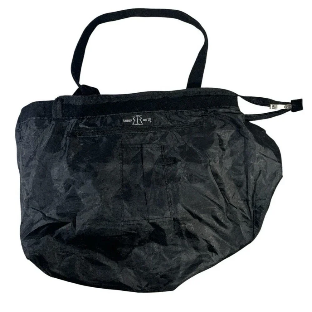 Robin Ruth California Butterfly Canvas Tote Bag Black Zip Shoulder Travel 14